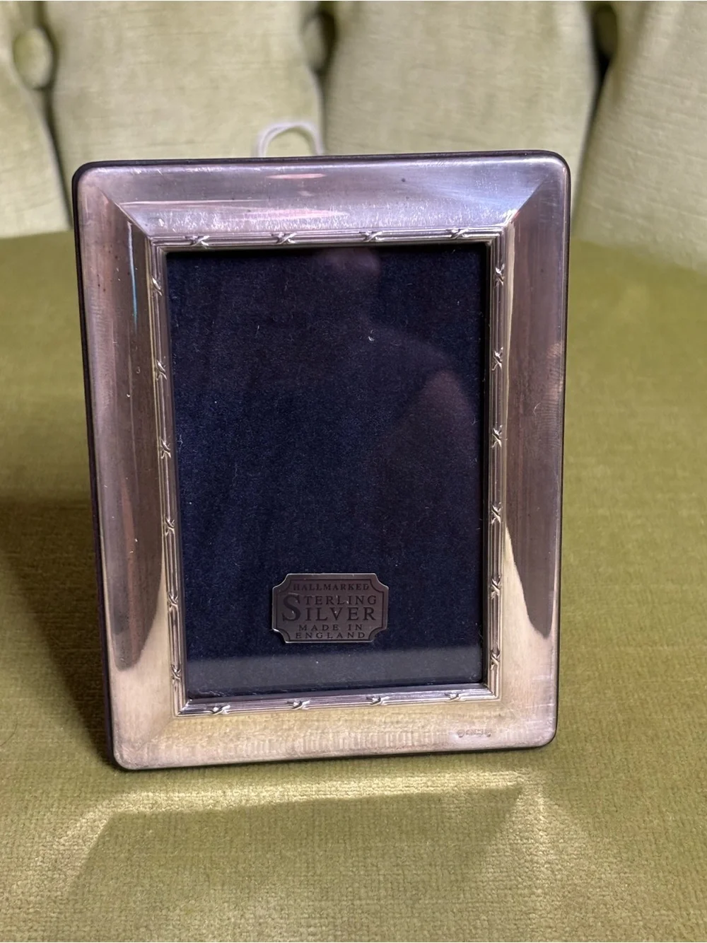 Robert Carrs Sterling & Wood Twist Rope Border Picture Frame 4.50”X 3.50”Yr 1996